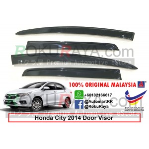 Honda City ( 6th Gen ) 2013 AG Door Visor Air Press Wind Deflector (Flat 10cm Width)